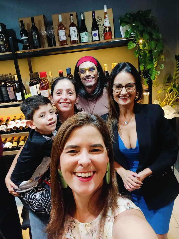 Selfie do grupo no encontro presencial
